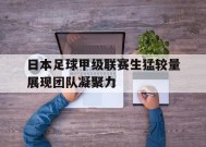 米乐APP-日本足球甲级联赛生猛较量展现团队凝聚力(日本足球甲级联赛20212022年积分榜)